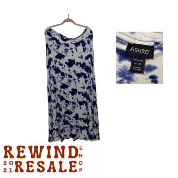 Ashro Brand womens maxi plus skirt Sz 1x - Picture 1 of 3